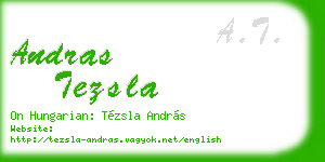andras tezsla business card